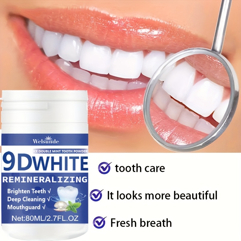 Teeth Whitening Near Me - ผงฟันไฮโดรซีอะพาไทต์ 9D ไวท์ รีมิเนอรัลไลซิ่ง ผงฟอกสีฟัน ทำความสะอาดอย่างล้ำลึก