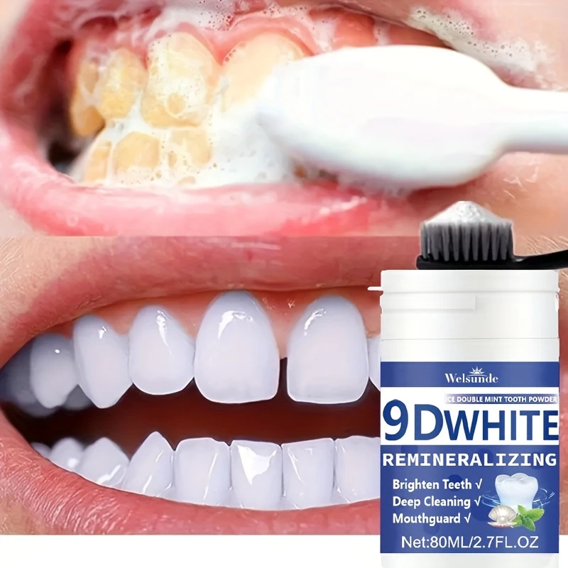 Teeth Whitening Near Me - ผงฟันขาว 9D ไวท์ รีมิเนอรัลไลซิ่ง ไฮดรอกซีอะพาไทต์ ผงขัดฟันขาว