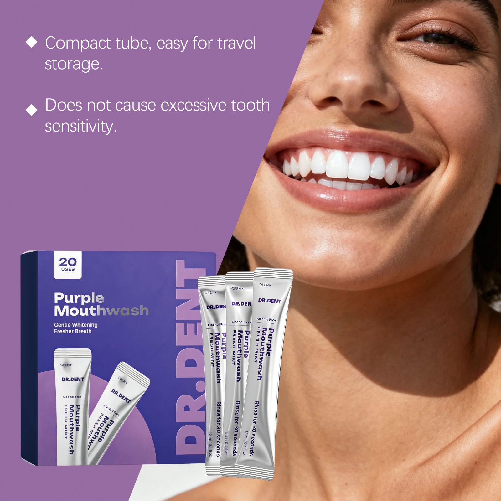น้ำยาบ้วนปากสีม่วง ช่วยให้ฟันข - Teeth Whitening Mouthwash บทวิจารณ์และราคา