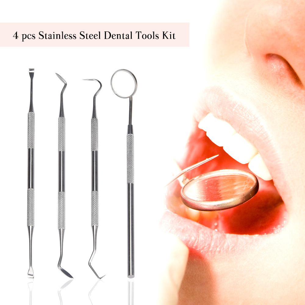 4 ชิ้นชุด Tartar Scraper Scale - Teeth Whitening Mouthwash บทวิจารณ์และราคา