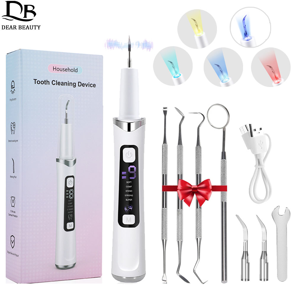 5 LED Light Ultrasonic ทําความ - Teeth Whitening Mouthwash บทวิจารณ์และราคา