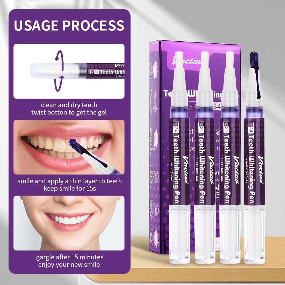 ปากกาเจลฟอกสีฟันสีม่วง วาคลาฟ  - Teeth Whitening Near Me บทวิจารณ์และราคา